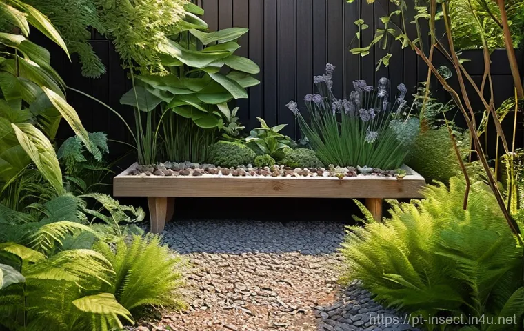 곤충이 식물에 미치는 영향 - **A Bountiful Pollinator-Friendly Garden:**
    A wide-angle, inviting shot of a flourishing vegetab...