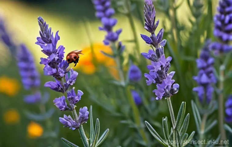 곤충 생태계 보존 방안 - **Prompt:** A serene and slightly melancholic outdoor scene, depicting a rich tapestry of small, del...