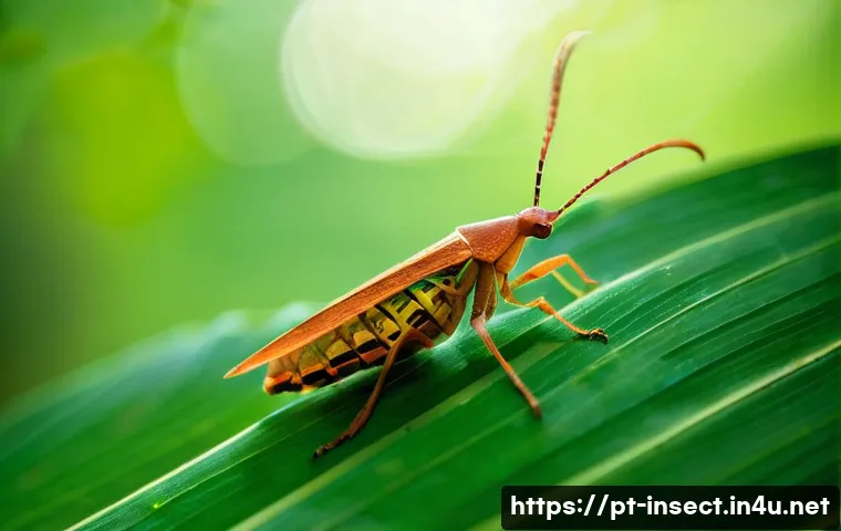 곤충의 보호색과 생존율 - **Prompt 1: The Veiled Forest Dweller**
    "A highly detailed, macro photograph of a leaf insect (*...